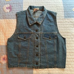 Vintage Seasons denim vest, Size Medium